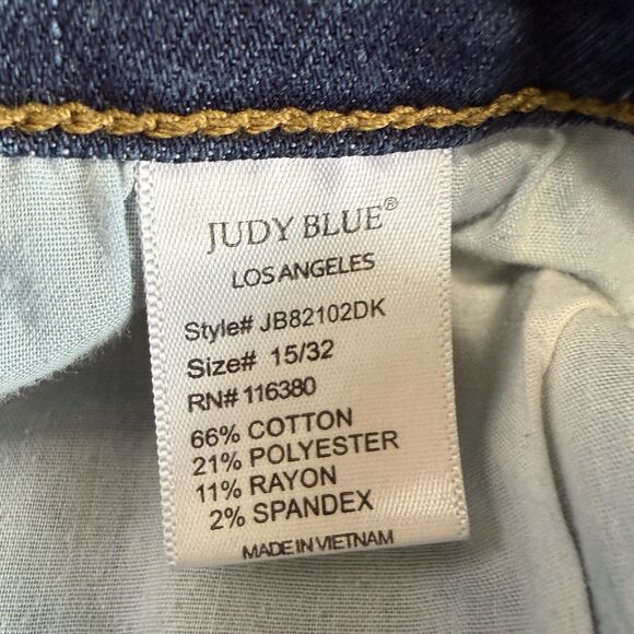 Judy Blue 15/32 (34x26) Relaxed Fit Blue Denim Stretch Jeans Mid Rise JB82102DK - Picture 9 of 15
